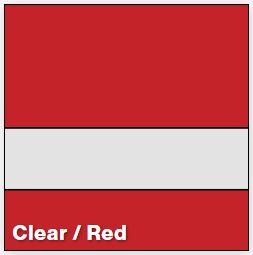 Clear/Red SLICKER 1/16IN - Rowmark Slickers
